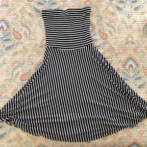 Strapless Jersey A line Dress